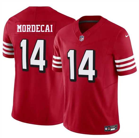 Men & Women & Youth San Francisco 49ers #14 Tanner Mordecai New Red 2025 F.U.S.E. Vapor Untouchable Limited Stitched Jersey->san francisco 49ers->NFL Jersey